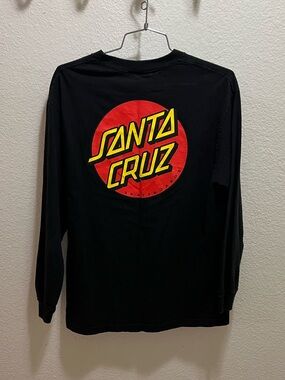 Santa Cruz Skateboard Black Long sleeve with Logo